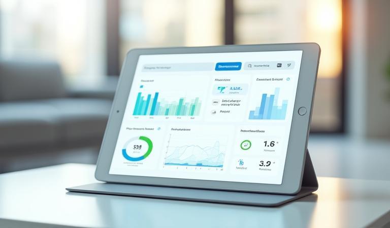 Screenshot of a pet monitoring dashboard on a tablet.